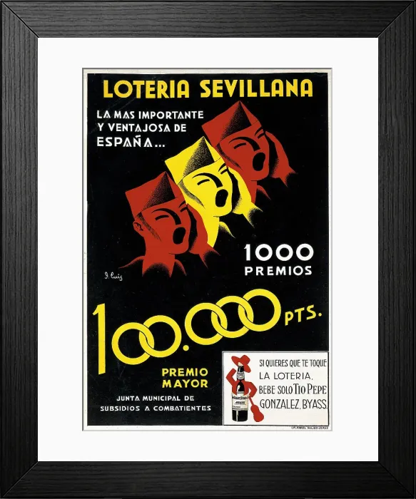 Framed Print : Spanish Civil War (1936-1939). Sevillian lottery Framed Print : Spanish Civil War (1936-1939). Sevillian lottery