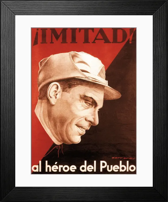 Framed Print : Spanish Civil War (1936-1939). Imitad al heroe Framed Print : Spanish Civil War (1936-1939). Imitad al heroe