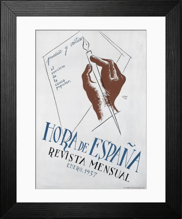 Framed Print : Spanish Civil War (1936-1939). Poster of Hora Framed Print : Spanish Civil War (1936-1939). Poster of Hora