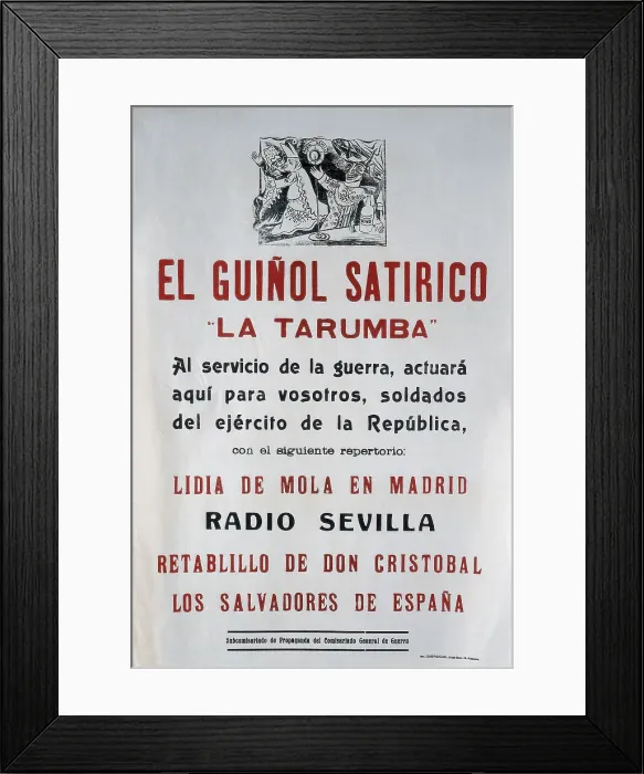 Framed Print : Spanish Civil War (1936-1939). Satirical puppet Framed Print : Spanish Civil War (1936-1939). Satirical puppet
