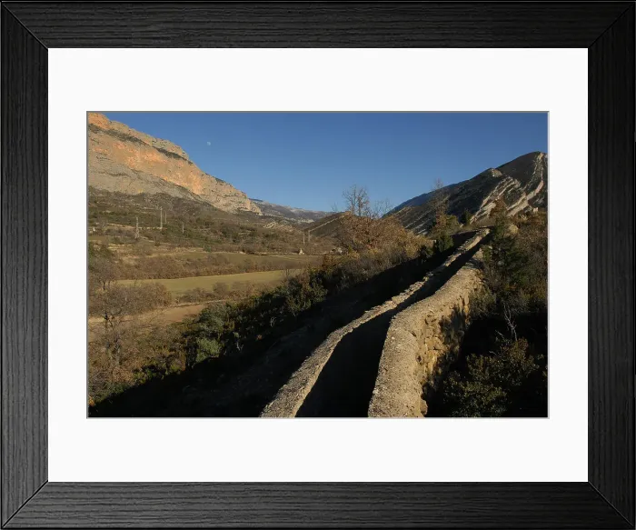 Framed Print : Spain Lleida Pallars Jussa Conca De Tremp Trenches