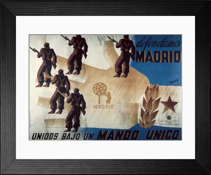 Framed Print : Spanish Civil War. Defendamos Madrid unidos Framed Print : Spanish Civil War. Defendamos Madrid unidos