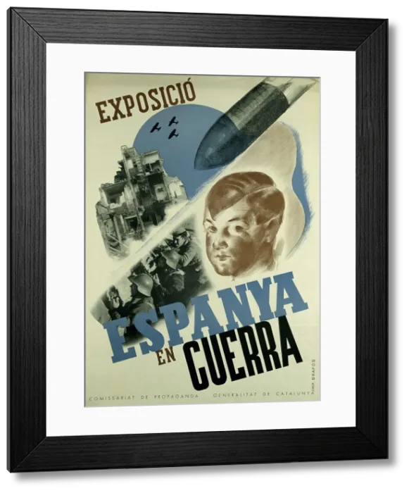 Framed Print : Spanish Civil War. Republican side. Exposicio Framed Print : Spanish Civil War. Republican side. Exposicio