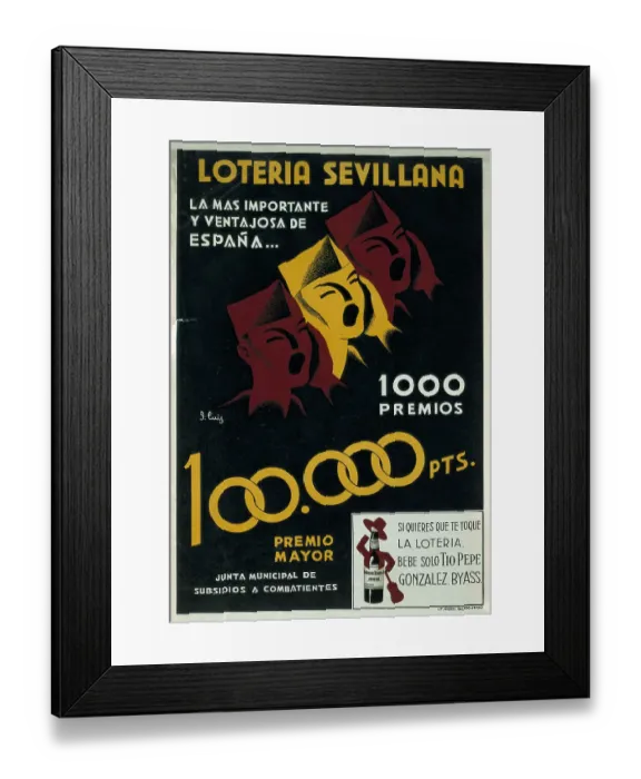 Framed Print : Spanish Civil War. Advertising poster Loteria Framed Print : Spanish Civil War. Advertising poster Loteria