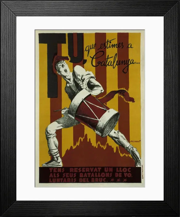 Framed Print : Spanish Civil War. Tu, que estimes Catalunyatens Framed Print : Spanish Civil War. Tu, que estimes Catalunyatens
