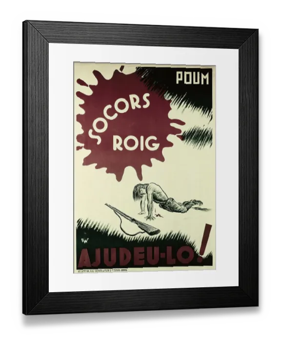 Framed Print : Spanish Civil War. Socors roig - Ajudeu-lo! Framed Print : Spanish Civil War. Socors roig - Ajudeu-lo!