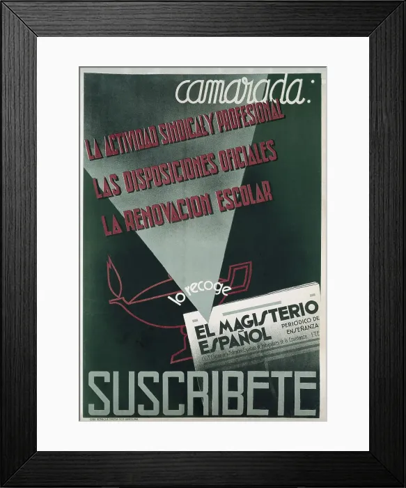Framed Print : Spanish Civil War Advertizing For The Subscription Framed Print : Spanish Civil War Advertizing For The Subscription
