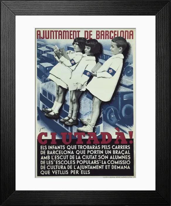 Framed Print : Spanish Civil War. Propaganda poster from Framed Print : Spanish Civil War. Propaganda poster from