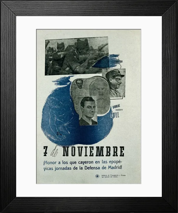 Framed Print : Spanish Civil War. 7 de noviembre Honor a los Framed Print : Spanish Civil War. 7 de noviembre Honor a los