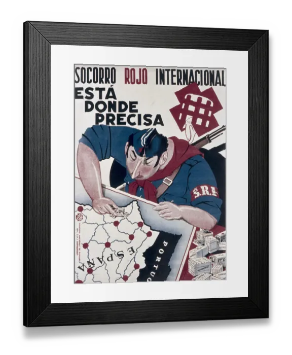 Framed Print : Spanish Civil War. Socorro Rojo Internacional Framed Print : Spanish Civil War. Socorro Rojo Internacional