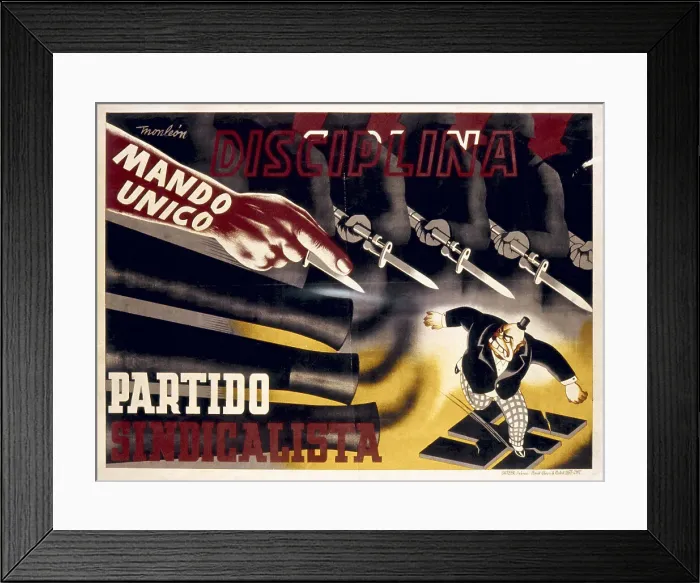 Framed Print : Spanish Civil War. Disciplina. Mando unico Framed Print : Spanish Civil War. Disciplina. Mando unico