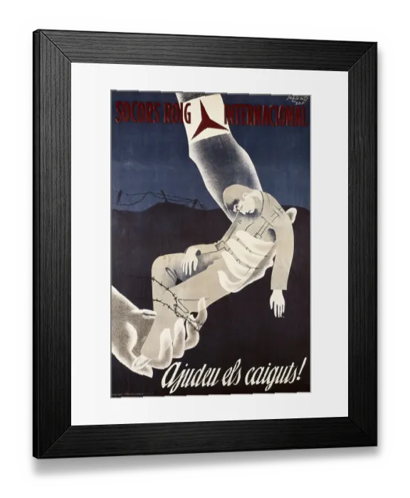 Framed Print : Spanish Civil War. Ajudeu els caiguts! (Help) Framed Print : Spanish Civil War. Ajudeu els caiguts! (Help)