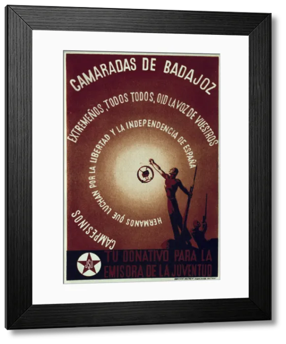 Framed Print : Spanish Civil War. Camaradas de Badajoz Framed Print : Spanish Civil War. Camaradas de Badajoz
