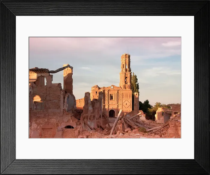 Framed Print : SPAIN. Belchite. Ruins of the old town destroyed Framed Print : SPAIN. Belchite. Ruins of the old town destroyed