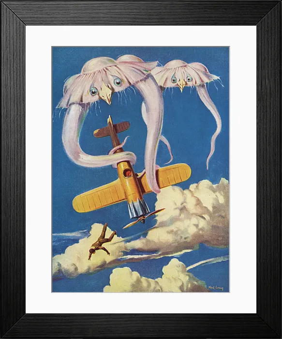 Framed Print : Flights into the Future - creatures of the air jungle Framed Print : Flights into the Future - creatures of the air jungle