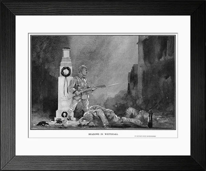 Framed Print : Shadows in Whitehall, by Bruce Bairnsfather Framed Print : Shadows in Whitehall, by Bruce Bairnsfather