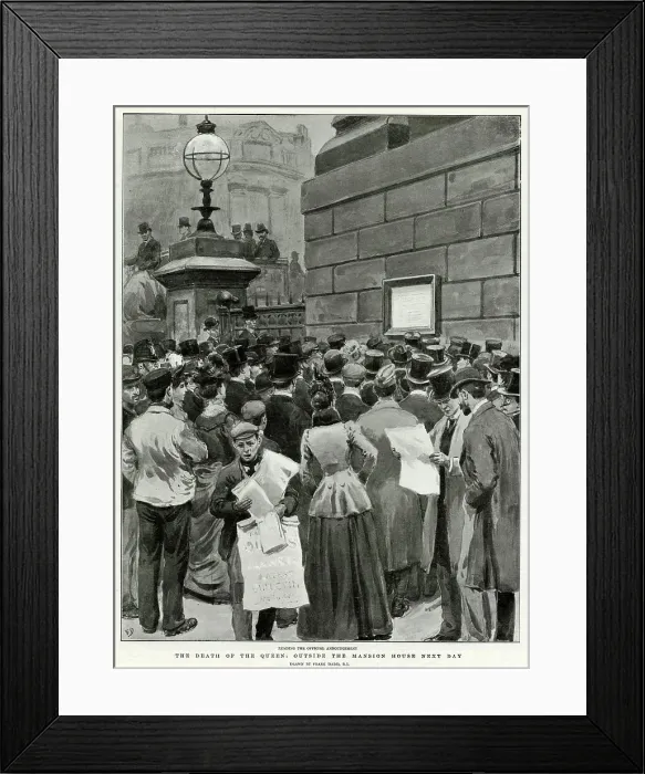 Framed Print : Queen Victoria January 1901 News Newspaper Report Framed Print : Queen Victoria January 1901 News Newspaper Report