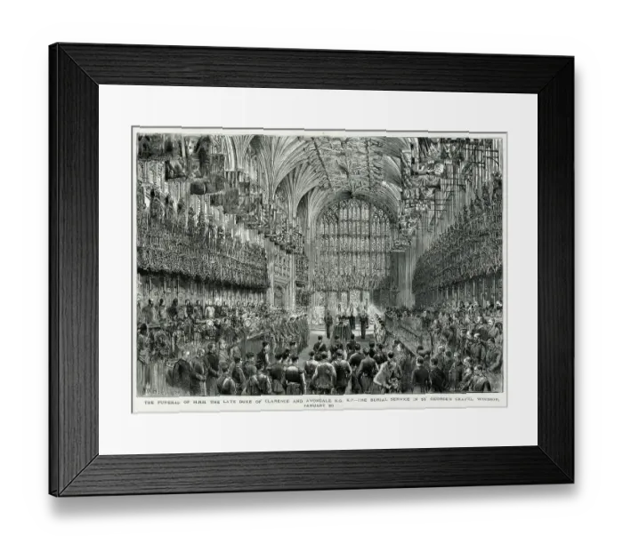 Framed Print : Burial of Prince Albert Victor, Duke of Clarence & Avondale Framed Print : Burial of Prince Albert Victor, Duke of Clarence & Avondale