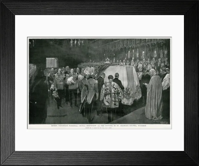 Framed Print : Queen Victoria's Victoria Funeral Burial Service Framed Print : Queen Victoria's Victoria Funeral Burial Service
