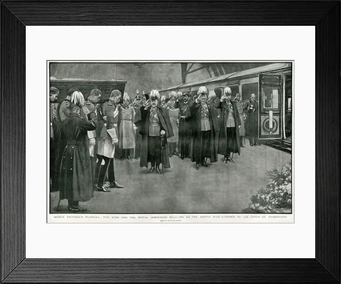 Framed Print : Queen Victoria's coffin at Paddington station Framed Print : Queen Victoria's coffin at Paddington station