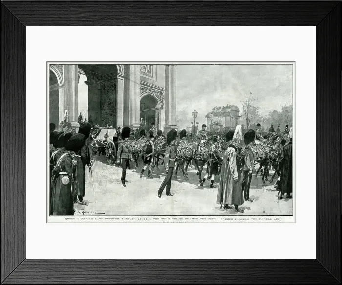 Framed Print : Victoria's Coffin, Procession Through Marble Arch Framed Print : Victoria's Coffin, Procession Through Marble Arch