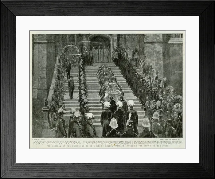 Framed Print : Victoria's funeral arrival at St George's Chapel Windsor Framed Print : Victoria's funeral arrival at St George's Chapel Windsor