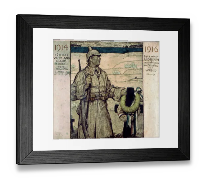 Framed Print : Death of Tobias Rehs, 2nd Landwehr Infantry Regiment, WW1 Framed Print : Death of Tobias Rehs, 2nd Landwehr Infantry Regiment, WW1