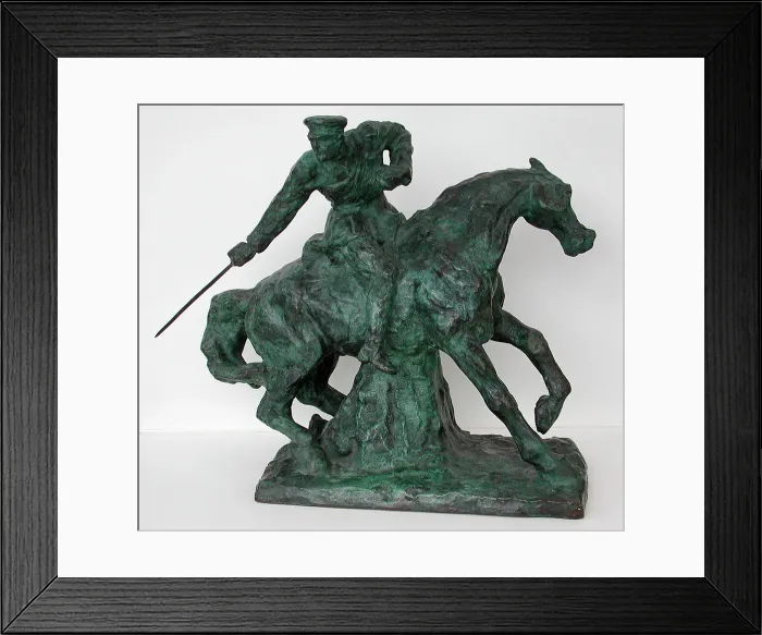 Framed Print : Bronze sculpture of a WWI British trooper Framed Print : Bronze sculpture of a WWI British trooper