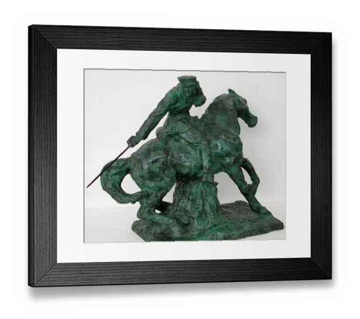 Framed Print : Bronze sculpture of a WWI British trooper Framed Print : Bronze sculpture of a WWI British trooper