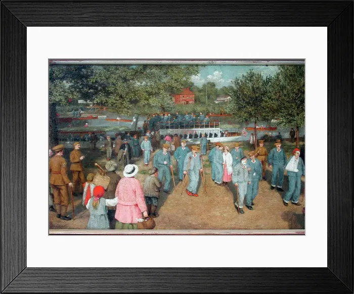 Framed Print : Outing for convalescent soldiers from the Cliveden hospital Framed Print : Outing for convalescent soldiers from the Cliveden hospital
