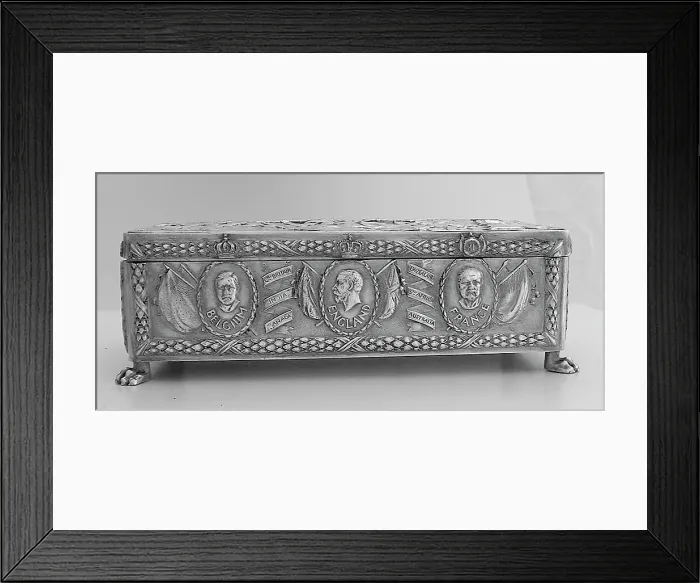 Framed Print : Cigarette Box with relief after a Caton Woodville painting Framed Print : Cigarette Box with relief after a Caton Woodville painting