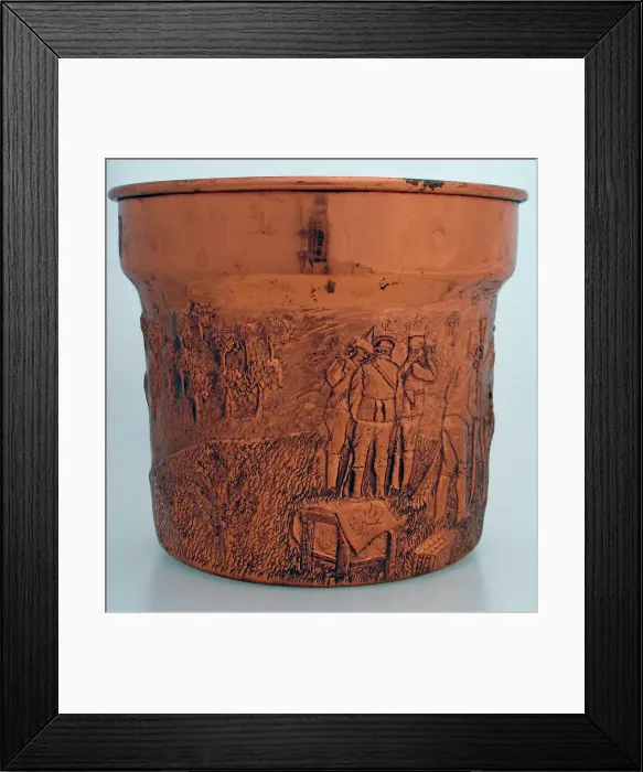Framed Print : A repousse chased and engraved jardiniere Framed Print : A repousse chased and engraved jardiniere