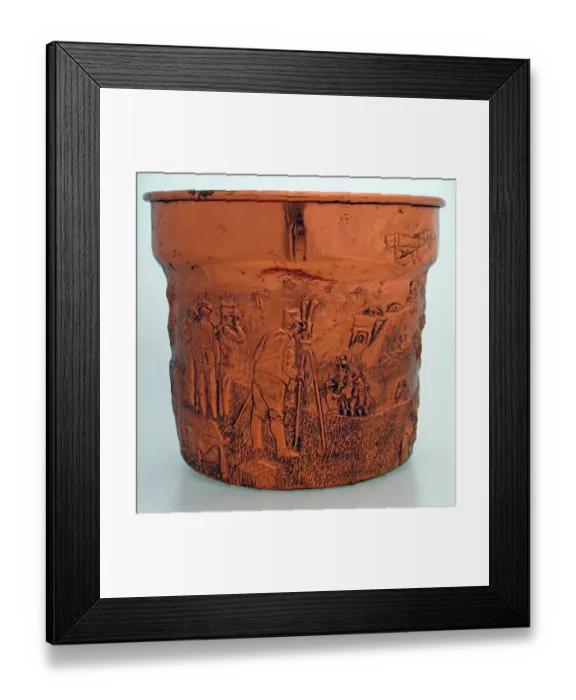 Framed Print : A repousse chased and engraved jardiniere Framed Print : A repousse chased and engraved jardiniere