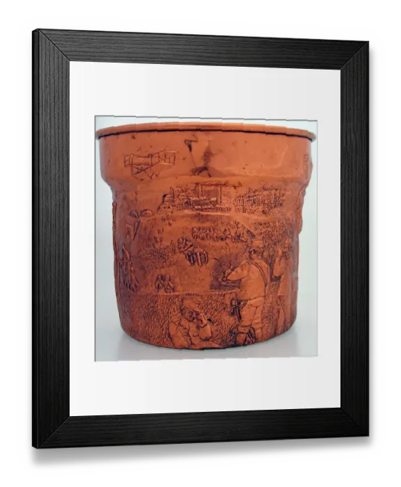 Framed Print : A repousse chased and engraved jardiniere Framed Print : A repousse chased and engraved jardiniere