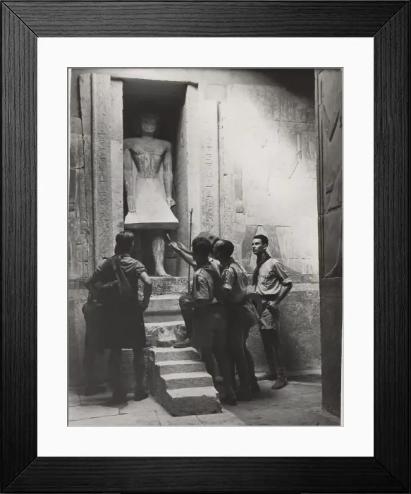 Framed Print : Boy scouts in a Pharaoh's tomb, Egypt Framed Print : Boy scouts in a Pharaoh's tomb, Egypt