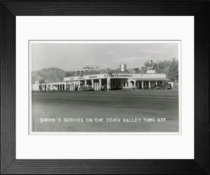 Framed Print : Brown's Service, Baker, Shoshone, California, USA Framed Print : Brown's Service, Baker, Shoshone, California, USA