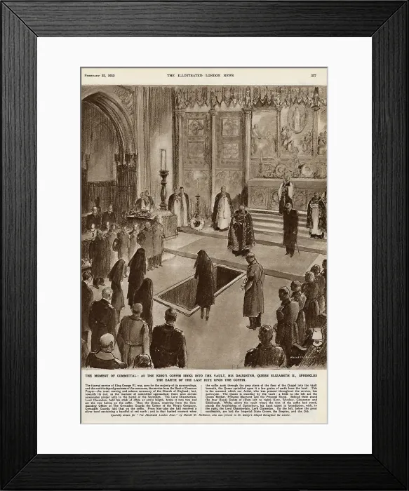 Framed Print : King George VI's funeral: the committal Framed Print : King George VI's funeral: the committal