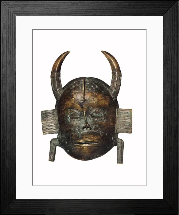 Framed Print : Senufo mask (Burkina Fasso). It combines features Framed Print : Senufo mask (Burkina Fasso). It combines features