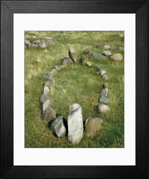 Framed Print : DENMARK. Alborg. Lindholm Hoje Viking Cemetery Framed Print : DENMARK. Alborg. Lindholm Hoje Viking Cemetery