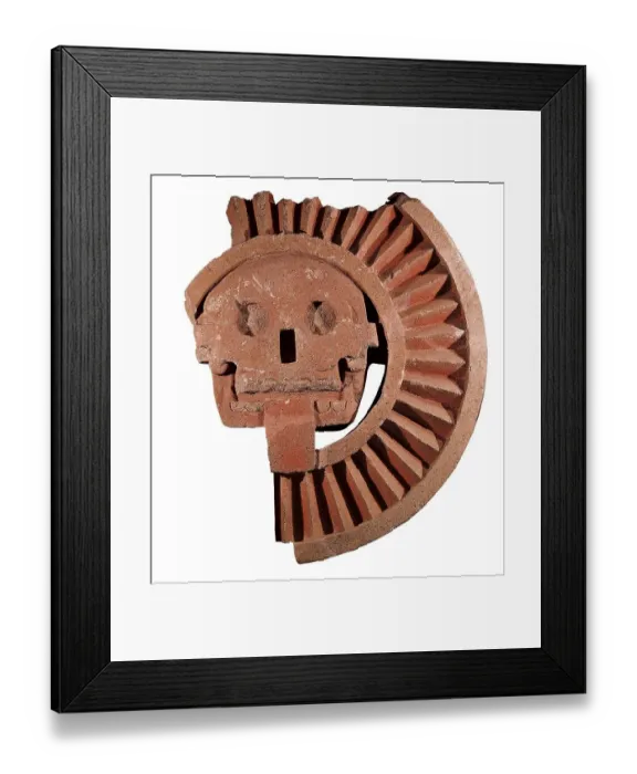 Framed Print : God of Death. Teotihuacan culture. Sculpture. MEXICO Framed Print : God of Death. Teotihuacan culture. Sculpture. MEXICO