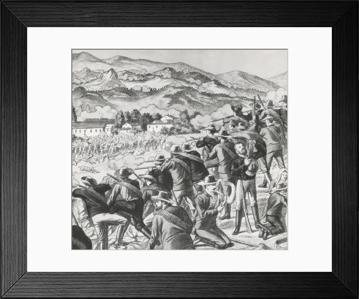 Framed Print : BELTRAME, Achille (1871-1945). Battle in Transwaal Framed Print : BELTRAME, Achille (1871-1945). Battle in Transwaal