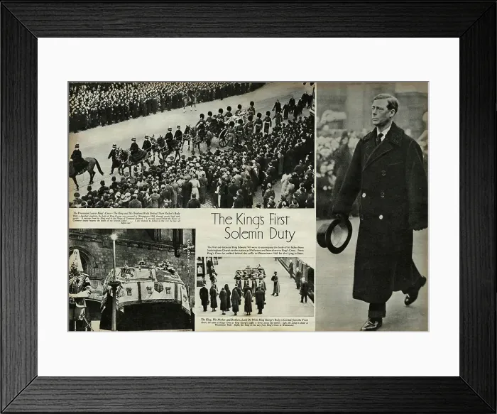 Framed Print : Procession for the death of King George V Framed Print : Procession for the death of King George V
