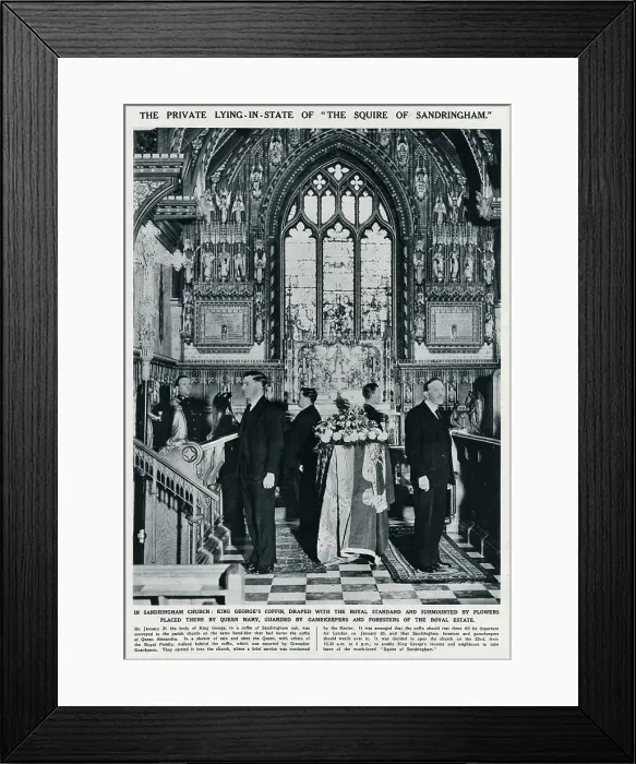 Framed Print : King George V, lying-in-state at Sandringham Framed Print : King George V, lying-in-state at Sandringham