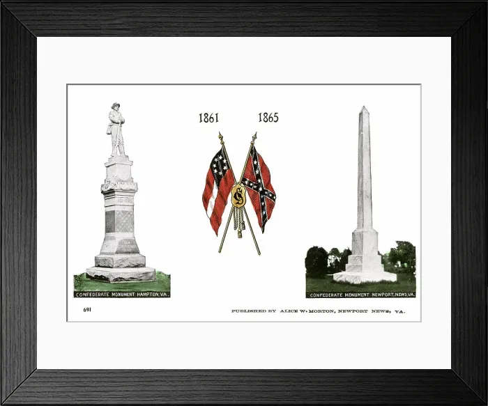 Framed Print : American Civil War flags and memorials, Virginia, USA Framed Print : American Civil War flags and memorials, Virginia, USA