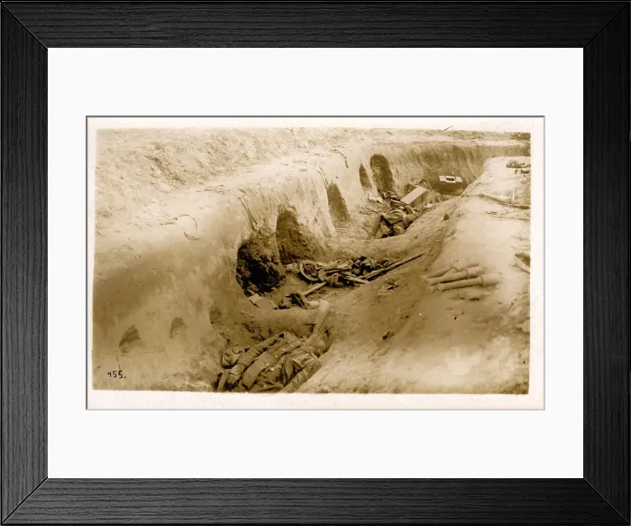 Framed Print : Dead Russian Soldiers in Trench Framed Print : Dead Russian Soldiers in Trench