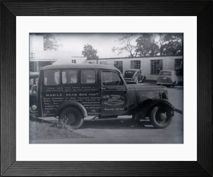 Framed Print : Morris Car - Van Hearse, High Wych, Hertfordshire Framed Print : Morris Car - Van Hearse, High Wych, Hertfordshire