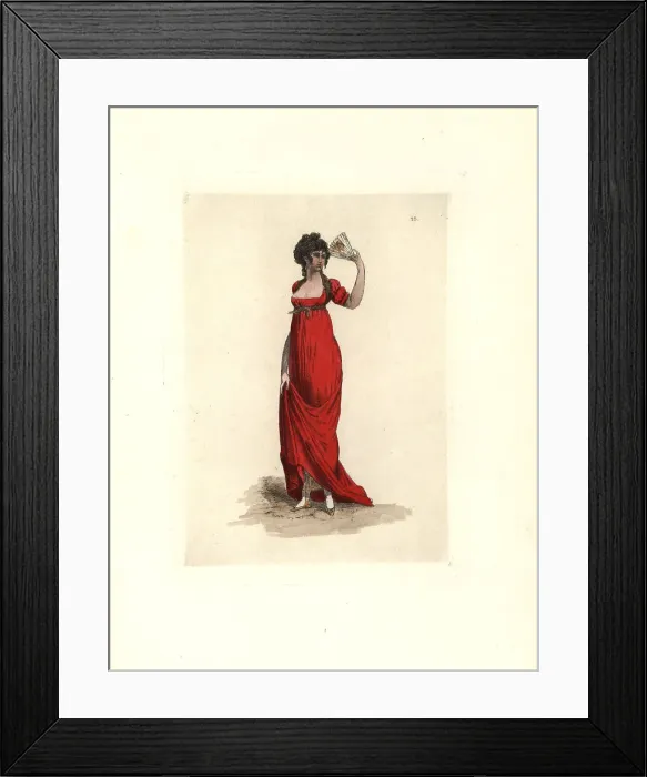 Framed Print : Costume of a lower-class merveilleuse Framed Print : Costume of a lower-class merveilleuse