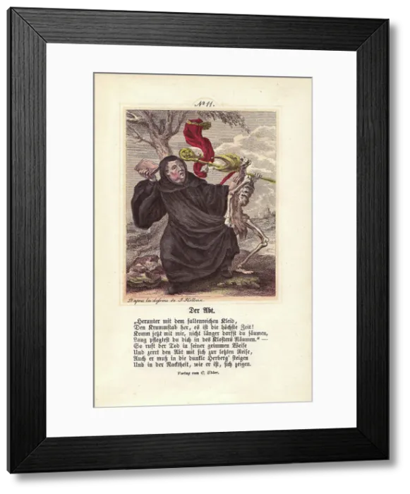 Framed Print : Death takes the Abbot's miter and drags him away Framed Print : Death takes the Abbot's miter and drags him away