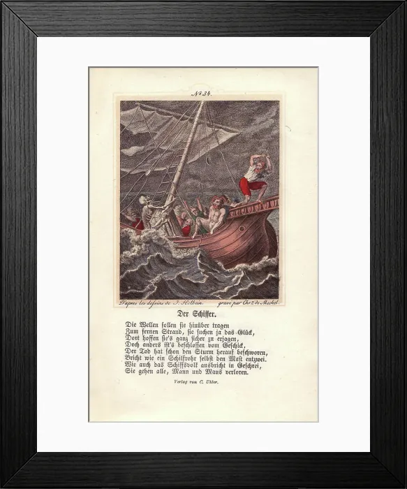 Framed Print : Death smashes the mast as the Ship Owner wrings Framed Print : Death smashes the mast as the Ship Owner wrings