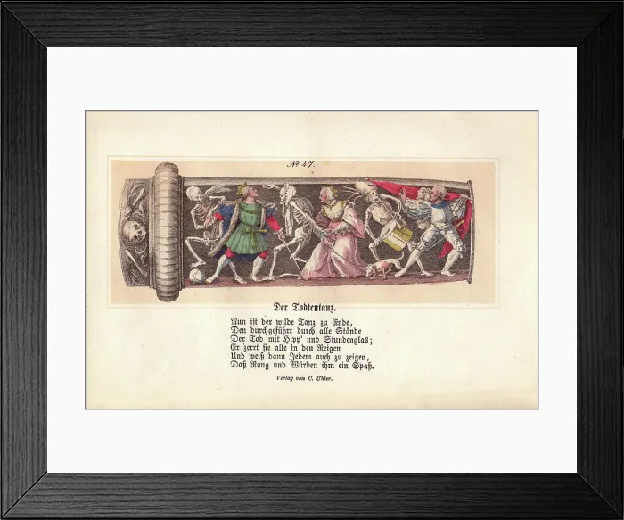 Framed Print : A design for a sheath of a dagger with Death Framed Print : A design for a sheath of a dagger with Death